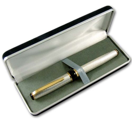 Stylo Plume Waterman CF En Argent Massif 925 - Finition Grain D'orge - Plume En Argent - Occasion Prestige