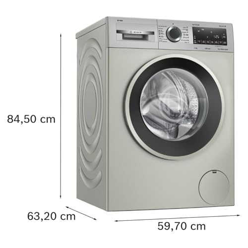 Image of Bosch 11 Kg Front Load Automatic Washing Machine with AutoStain Removal & SpeedPerfect, 1400 RPM, Silver Inox (WGA264AXIN)