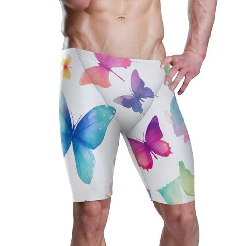 Color Butterfly Men's Swimsuit Swim Jammers L B0401696