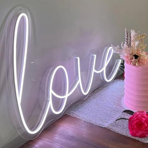 Image of Custom Neon Signs, Personalized Led Neon Signs for Wall Decor, Dimmable Name Neon Lights for Birthday Wedding Bedroom Bar Party Company Logo Large Led Signs(10 inch to 60 inch, 1-3 Rows)