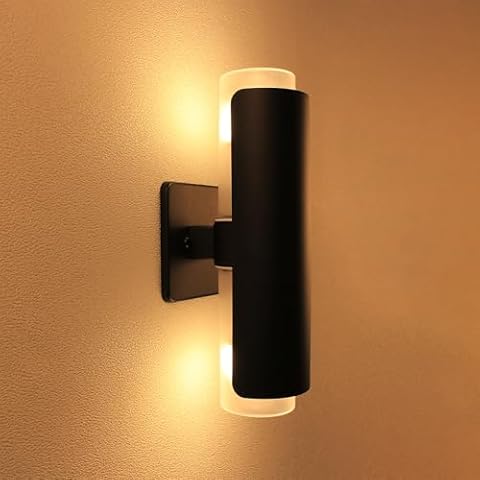 PLUSLED Black Outdoor Porch Light - Outdoor Wall Sconce, Modern Long Wall Lamp, Waterproof Aluminum Fence Lights, Perfect Up Down Coach Lights, Pillar Lighting for Outdoor Spaces Cover