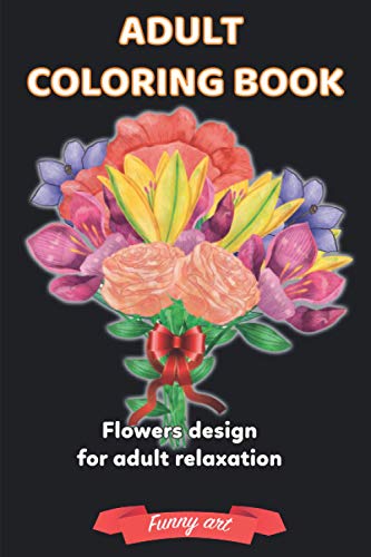 Adult coloring book: Flowers design for adult relaxation image 2