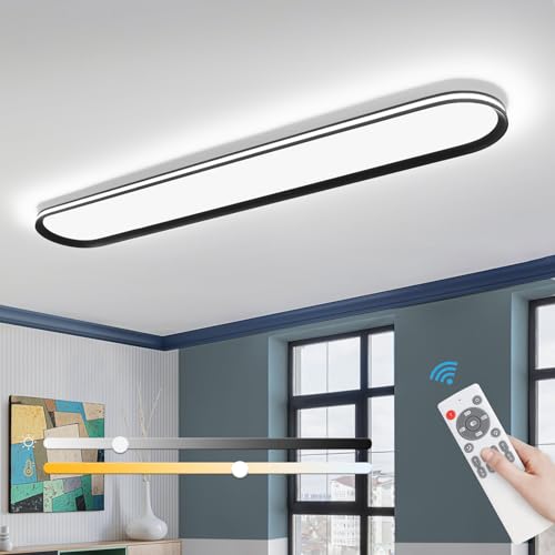 ADISUN Modern LED Ceiling Light Dimmable Linear Ceiling Light 39.4in