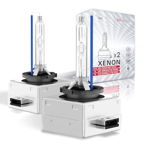 Sinoparcel Ampoule Bi-Xénon D1S/D1R 8000K HID, Lampe Phare Bleue au Remplacer pour Voiture 66144 66140 85140 85415, DC 12V 35W Lot de 2