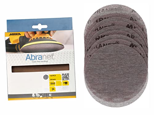 Mirka Abranet Net Disc / 6 inch/Grit 80 / Sandpaper Sanding Discs Hook and Loop / 10 pcs / ‎9A-241-080RP by Mirka - Used condition - US$17.38