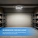 NULYLU Energy-Saving LED Garage Light with Deformable Folding Panels High Brightness Low Heat Ceiling Lamp for Industrial Storage Store Easy No-Tool Installation Indoor Lighting