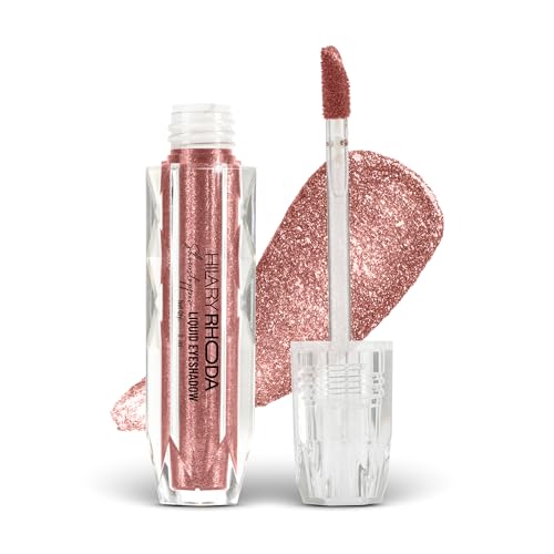 Hilary Rhoda Showstopper Liquid Eyeshadow | Gel-Based Formula | Shimmer Finish | Highly Pigmented | Blends Easily | Create Versatile Looks | 2ml (Rose Gold – Shade 03)