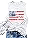 FAYALEQ American Flag Print Tank Tops Women USA Stars Stripes Patriotic T Shirt Summer Loose Vest Tees