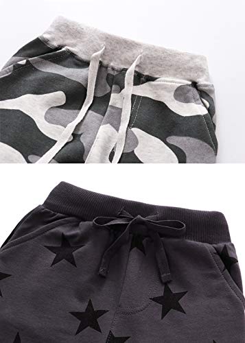 Image of Little Boys Jogger Pants Toddler Boys' Drawstring Elastic Waist Cotton Casual Sweatpants 1PC / 2 PCS Set