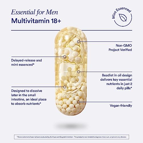 Ritual Multivitamin for Men 18+ with Zinc, Vitamin A and D3 for Immune Function Support*, Omega-3 DHA, B12, K2, Gluten Free, Non-GMO, Vegan, Mint Essenced, 30 Day Supply - Image 4
