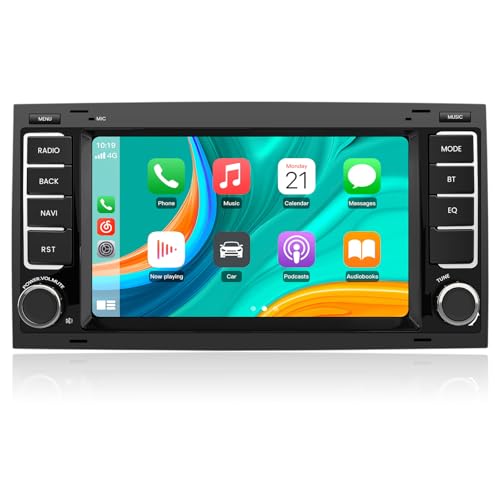 Autoradio pour VW Touareg Transporter T5 Multivan, Système Android 13, écran Tactile 7 Pouces, Prend en Charge la CarPlay Android Auto GPS Bluetooth WiFi FM RDS
