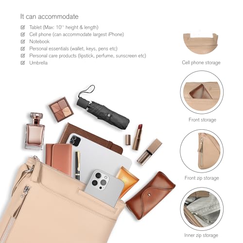 Image of Leather Crossbody Bags for Women - Ladies Sling Handbags - Medium Cross body Purses Handbags - Purses For Women