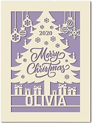 Personalised Christmas Card for Kids Boys Girls Daughter Xmas Santa Gift for Keepsake Cards for Niece Grandson Granddaughter Grandad 2022 with Envelope(Fuchsia)