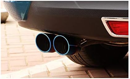1pcs Blue Stainless Steel Exhaust Tail Rear Muffler Tip Tailpipe Trim for Hyundai Tucson 2010 2011 2012 2013 2014 2015 2016 2017 2018 2019 2020