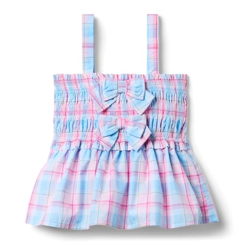 Janie and Jack Girls' Smocked Madras Top (Toddler/Little Big Kid)2