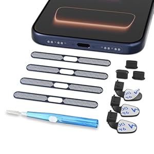 USB C Handy Staubschutz Stöpsel Set, Handy Lautsprecher Staubschutz für iPhone 17 Pro Max, Anti Verlust Staubschutzstöpsel, Anti Staub Stecker für iPhone 17 Pro iPad Pro & den Meisten USB-C Geräten