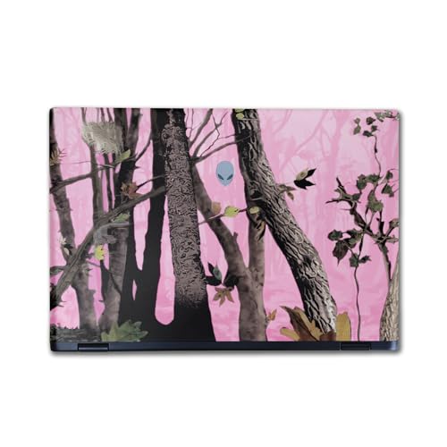 Image of Laptop Skin Compatible with Alienware M16 R2 (2024) - Pink Tree Camo - Premium 3M Vinyl Protective Wrap Decal Cover - Easy to Apply | Crafted in The USA by MightySkins