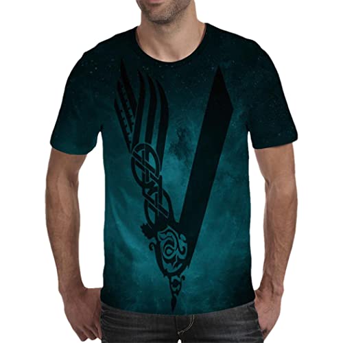 T-shirt viking homme imprimé 3D motif Harajuku relief coupe confort 4XL