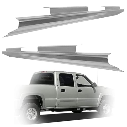 ECOTRIC Slip On Rocker Panels Compatible with 1999-2007 Chevy Silverado GMC Sierra 4 Door Crew Cab Replacement