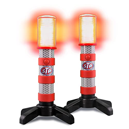 XTREME STP Emergency LED Road Flares, 3 Separate Lighting Modes: Flashing Red, Solid Red and White Flashlight, Visible From Up To A Mile, Foldable Stands/Built-In Magnet Sticks To Car - Image 10