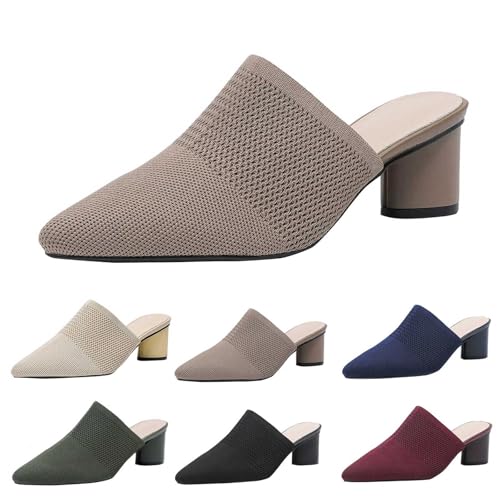 Escarpins ouverts à talons transparents et mules bloc antidérapantes
