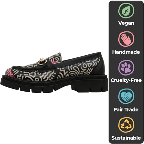 Image of DOGO Penny Loafers for Women - Handmade and Vegan Leather Platform Loafers for Women