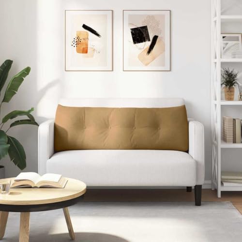 Coussin de dossier contre mal de dos velours marron 140 cm