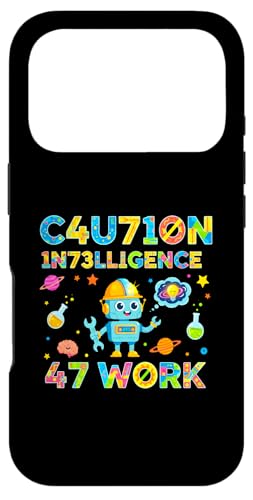 Caution Intelligence At Work Leetspeak �Q�[�}�[ �ʔ����f�U�C�� �X�}�z�P�[�X iPhone 17 Pro �p