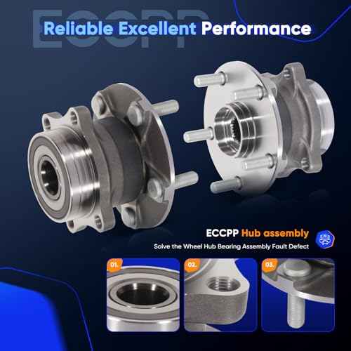 Image of ECCPP 2-Piece 512536 Wheel Hub Bearing for Subaru Outback 2015-2021 | for Subaru Legacy 2015-2021 5 lugs w /ABS Sensor Pre-Greased Sealed