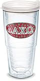 Tervis Fraternity - Alpha Chi Omega Tumbler with Emblem and Frosted Lid 24oz, Clear