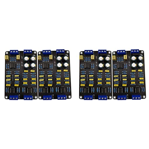 4 Pezzi Filtro Attivo Crociato 2 Vie Divisore di Frequenza Altoparlante Acuto Gravi con Pre-Chip NE5532 per Audio Modificato