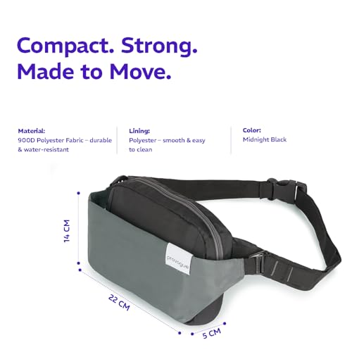 Image of Provogue Rover Waist Bag for Men & Women, Crossbody Waist Pouch with Zippered Compartments & Adjustable Strap,Multipurpose Fanny Pack for Travel & Outdoor Activities Chest Bag