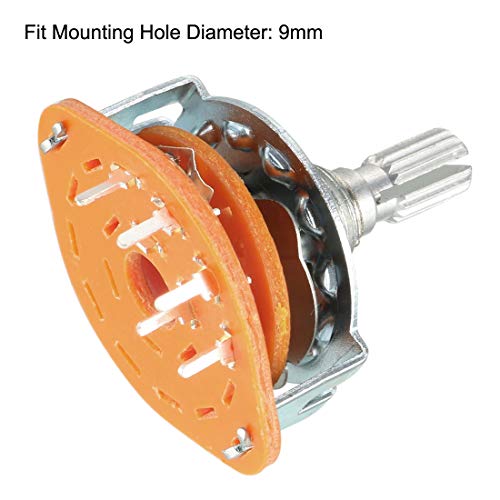 Uxcell 5Pin 1P4T 1 Pole 4 Position Selectable 1 Deck Band Selector Rotary Switch 2Pcs #TOP2