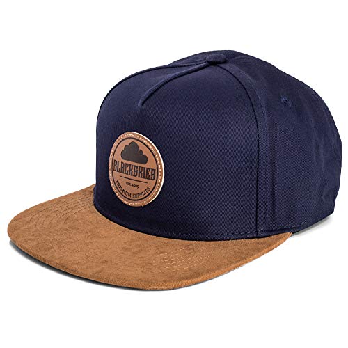 Blackskies® Pathfinder Snapback Cap | Schirm Unisex Premium Baseball Mütze Kappe Basecap Verstellbar One Size - Blau Beige