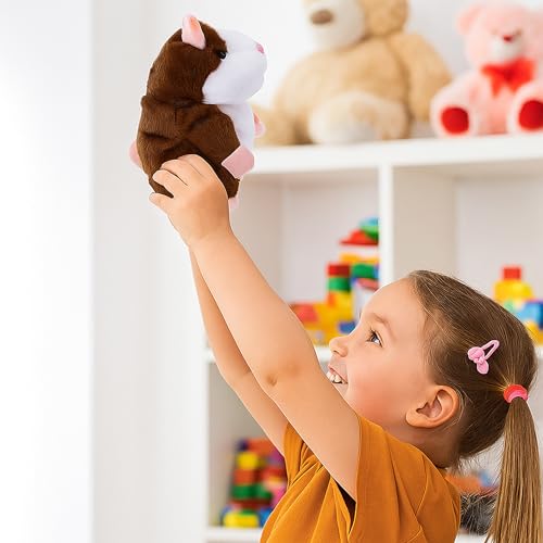 Retoo Sprechende Hamster Spielzeug Wiederholt Talking Plüschtier Elektronische, Lustige Kinder Stofftiere,Record Interaktives für Baby Kinder Kids, Early Learning, Geburtstagsgeschenk