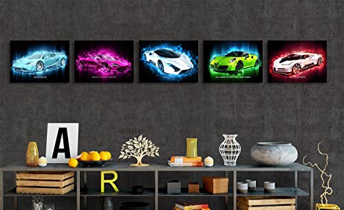 Hqhyzc Car Poster Decor Wall Art Sport Car Poster Car Decor For Boys Room White Sports Posters Lamborghini Poster Mclaren Ferrari Bugatti Car Wall Art Set Of 6 Prints 11X14 Inch Unframed #TOP3
