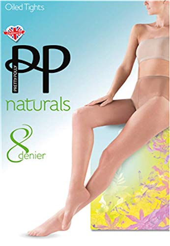 Pretty Polly Women's Naturals 8 Oiled Ti, Beige (Nude), Medium/Large #TOP1