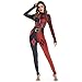 Produktbild EraSpooky Damen Spaßmacher Narr Kostüm Faschingskostüme Body Trikot Cosplay Halloween Party Karneval Fastnacht Kleid für Erwachsene