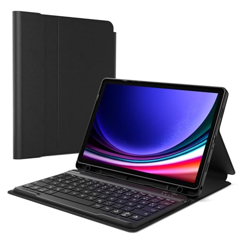 Inateck Hülle Tastatur für Samsung Tablet A9 Plus Tablet mit Tastatur für Galaxy Tab A9+ 11 Zoll 2023 SM-X210/X216/X218 Magnetische Abnehmbar QWERTZ N0028