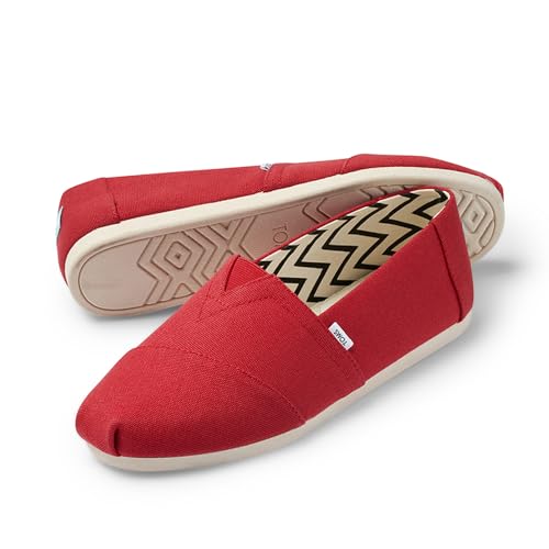 Toms 10017665REDUS8.5 Rec Cotton Can Mn Alpargata RED US8.5 by TOMS - Image 4