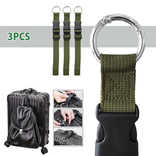 Haojiaho 3PCS Add a Bag Luggage Strap Jacket Gripper, Luggage Straps Carry-on Baggage Suitcase Straps Belts Travel Accessories,Carry Your Extra Bags(Army Green) by Haojiaho - Used condition - Image 7