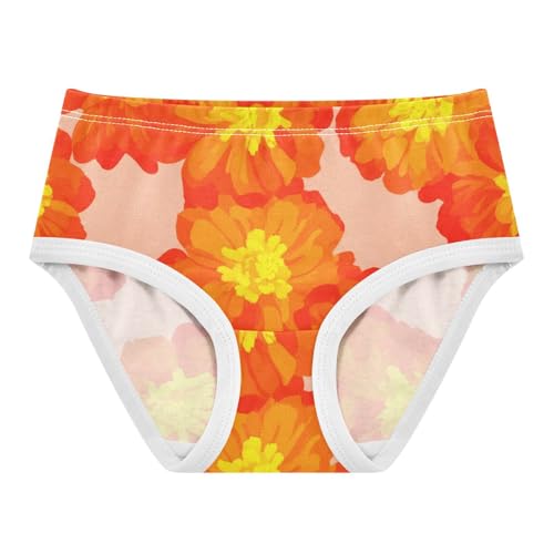 Orange Floral Pink Toddler Underwear Custom 2t Cotton Little Girl Panties Aesthetic Undies Kids Briefs