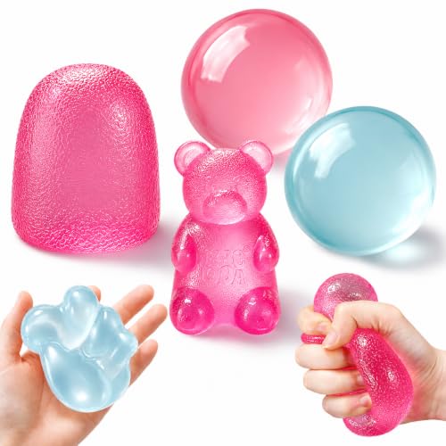 Taba Squishies Fidget Kit,Pink Dumpling Squishy Squeeze Toys