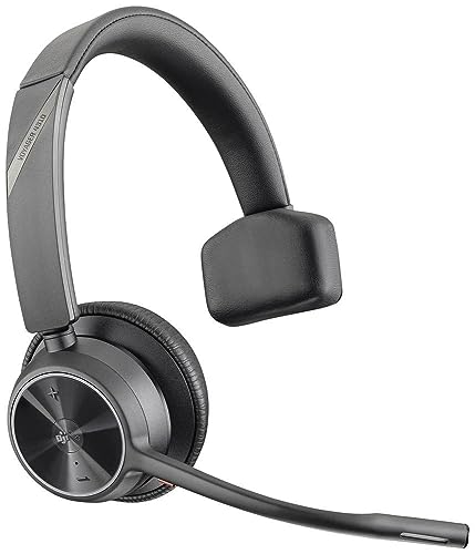 Micro casque sans fil Bluetooth Voyager 4310 UC pour PC/Mac Gris et noir