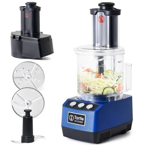 Light-Duty Commercial Food Processor - 600W Chopper, Slicer, Shredder & Blender w/Vegetable Prep Lid, Continuous Feed Attachment, 3L Mixer Bowl & Stainless Steel Blades - Professional Food Processor