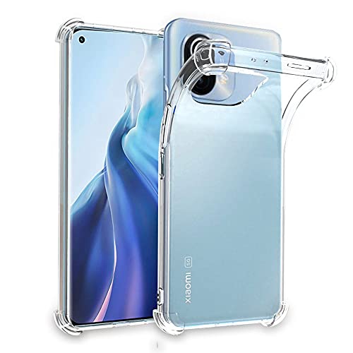 ebestStar - Cover per Xiaomi Mi 11 5G, Custodia Silicone Trasparente, Protezione TPU Antiurto, Bordi Rinforzati, Trasparente