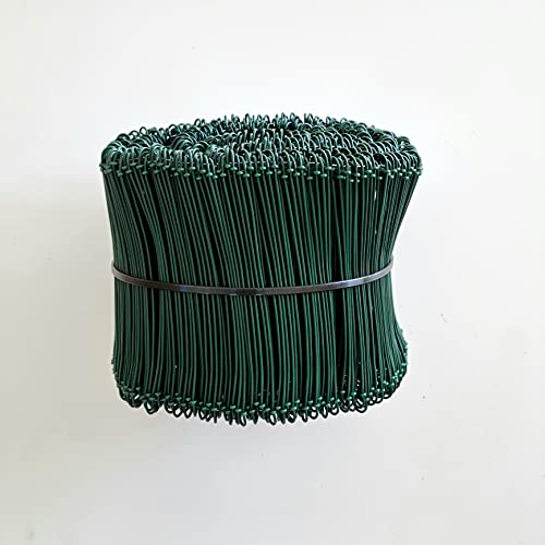 Makashop24 - Drilldraht 100-400 mm x 1 6 mm GRÜN ummantelt 10 Größen Bindedraht (100 Stück Drilldraht grün Ø 1 6 mm - Länge 100 mm)