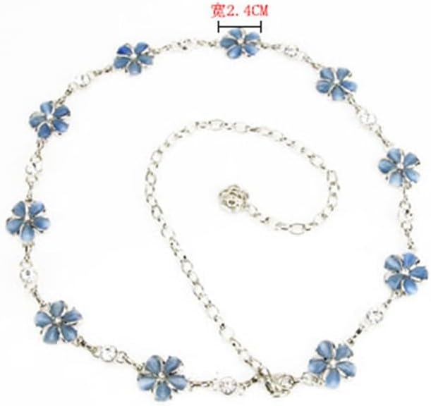 Flower Waist Chain Belt Decoration Dress Sweet Metal Chain Korean Dress Belt
