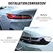 ABS Black Rear Tail Light Lens Taillight Kit Compatible with BMW X4 G02 X4 M 2019-2025 Car Exterior Taillight Protection Cover Accessories