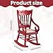 Sumind 4 Pcs Doll House Wooden Chairs 1: 12 Christmas Dollhouse Accessories Mini Wooden Rocking Chairs Model for Dollhouse Accessories Furniture Decoration (Red)